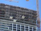 Private pools can be seen in this construction shot of Palms Place.  July 2007.