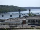 The Saint Croix River winds its way along the border between Minnesota and Wisconsin at Stillwater