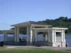 Elegant gazebo on the Saint Croix riverfront, Stillwater, Minnesota