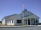 The modern Saint Croix Falls town building and fire hall