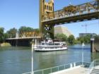 Tower Bridge Open with Spirit of Sacramento Passing Under