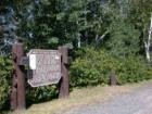 This monument is located close to the point where the Brule & Saint Croix Rivers conjoin. The Brule flows north to Lake Superior and the Saint Croix to the South where it meets the Mississippi. Photo taken at Solon Springs, WI.