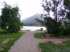 Palmer Lake Regional Recreation Area and Palmer Lake. The Sante Fe Trailhead is nearby.