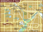 Map of Minneapolis and St. Paul