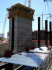 The elevator core of the main tower of The Cosmopolitan Resort Casino in Las Vegas.  August 2007