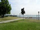 Bishop Park which runs along the Detroit River and is part of Downtown Wyandotte.  It includes a pier where people can fish & scenic view of the Detroit River