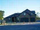View of a typical home in new King Benjamin's Court neighborhood, South Jordan UT