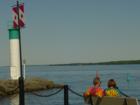 Sharing a peaceful summer day at Meyer's Pier
