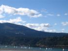 Kiteboarding and sailboats on the Columbia near Hood River