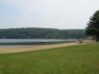 Sandy beach on Crystal Lake in Ellington