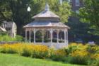 Gazebo at the park at the waterfront