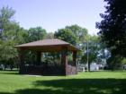 Gazebo and band shell in town park, Silver Lake, Minnesota