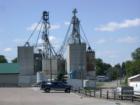 Grain elevator on the waterfront, Howard Lake, Minnesota