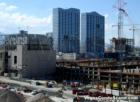 MGM MIRAGE CityCenter power plant getting closer to completion as Tower 3 at Panorama Towers can be seen rising into the air (right of Panorama Towers 1 and 2) August 2007