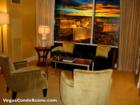 Couch and table in studio model at Trump off the Vegas Strip. August 2007