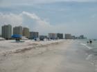 Sand Key Beach with luxury waterfront condos seen in the background