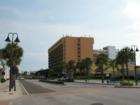 View of the Clearwater Hilton looking towards the roundabout up Mandalay Ave on Clearwater Beach
