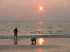 Sunset outside the Mandalay Beach Club
