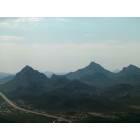 Tucson Mountains, on the western part of the city, from the air