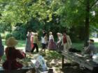 Square Dancing, you're welcome to join in if you like.  Two people are playing old time woodin instruments. Old Bethpage Village Restoration, Oyster Bay, Long Island by Feng Shui Long Island, New York