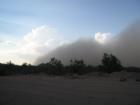 This is what a dust storm looks like when it is approaching
