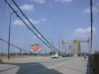 The historic Hennepin Avenue Bridge crosses the Mississippi and connects downtown with the River District in Northeast Minneapolis.