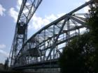 The workings of the Lift Bridge from underneath. The lift bridge channel is the site of Little Portage on Minnesota, crossed by Daniel DeGresolon, Sieur Dulhut on June 27, 1679.  Gresolon was on his way to explore the upper Mississippi.