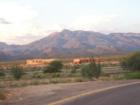 Rincon Mountains in Vail, Arizona at Sunset.  Homes from Windmill Ridge