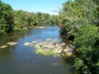 The Haw River flows into Jordan Lake southeast of Pittsboro, NC.
      