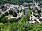 Viewing Honesdale from atop Irving Cliff.