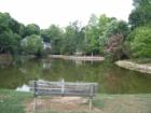 Cary, NC.  The smaller pond in Wellington Park is slightly less than an acre in area and is ringed by homes that back to the water.