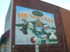 Youngsville Mural - God, Family, Tobaccor and Dogwoods.