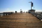 Walking view of Pismo Beach Pier.