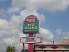 Famed "Pig Stand" restaurant on Broadway - In business since 1919.