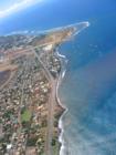 Image of west coast of Maui from small plane.