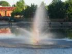 Fountain at the Brighton Millpond
      photo by Bob Smith