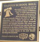 Saugus School Bell plaque at Metrolink Station, Newhall