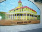 Frank Rock’s mural depict's the history of Santa Clarita between 1800 and 1900. 
      The Southern Hotel from 1887 on Market near Work Boot Warehouse building the site where the historic structure once stood. 
      
      