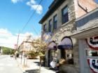 On Main Street, Hawley PA.  This cool stone building used to be The First National Bank of Hawley.  Now it's Torte Knox, a gourmet cafe/bistro and cooking school.