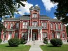 The Wayne County Courthouse in Honesdale PA is probably the most majestic building in the county.  It is particularly stunning when lit up at night.