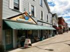 Typical snapshot of Honesdale PA: unique shops with small town charm.