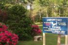 Welcome sign to Popponesset.