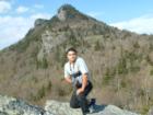This is my husband, Diego, with a great view of Grandfather Mountain