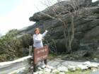 Pretending to be Vanna White at Grandfather Mountain
