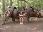 My Michelle posing with a not so live animal at the Zoo!