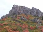 Fall Colors and Rock Formation Above Alaskan Inn - North Side of Ogden Canyon
