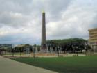 100 foot obelisk fountain at Veterans Memorial Plaza.