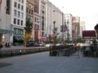 Downtown Indianapolis street view in front of mall.