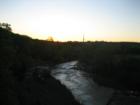 View of Little Barton Creek in Bee Cave, Texas at sunset.