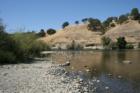 View of the American River below the dam at the Sac State Aquatic Center.